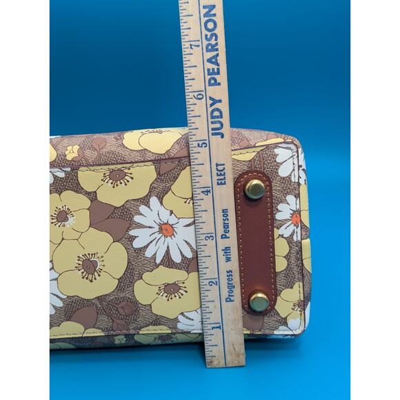 COACH FLORAL DAISY PRINT C9722 WILLOW BUCKET BAG SIG CANVAS TAN/RUST $395 - Picture 16 of 16